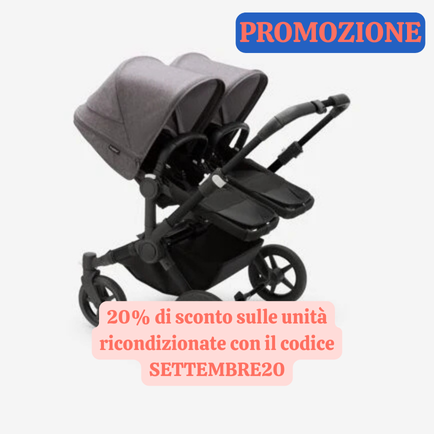 Passeggino Donkey 5 Twin (Gemellare con due sedute passeggino) - BUGABOO